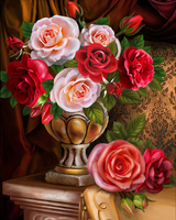 Без бренда «Букет роз в изящной вазе» в Иваново