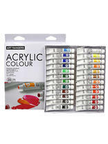 Без бренда «Коробка 24 шт.: Акриловые краски «Две картинки» 24 шт. по 12 мл, проф. пигмент» в Иваново