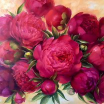 Без бренда «Бордовые пионы (20шт)» в Иваново