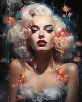 Мэрилин Монро в нежных цветах