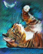 Без бренда «Котенок играет пером» в Иваново в интернет-магазине  Без бренда «Котенок играет пером» в Иваново