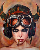 Без бренда «Девушка в шлеме с сигаретой» в Иваново