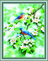 Без бренда «Две птички на цветущей яблоне» в Иваново в интернет-магазине  Без бренда «Две птички на цветущей яблоне» в Иваново