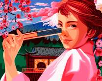 Девушка в Японском наряде