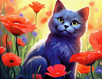 Без бренда «Серый котик и маки» в Иваново