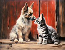 Без бренда «Знакомство котенка и щенка» в Иваново