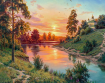 Без бренда «Вид на реку на закате» в Иваново