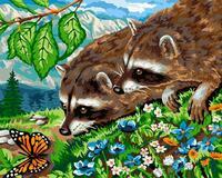 Без бренда «Еноты и бабочка на цветочной поляне» в Иваново